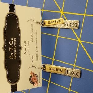 Dig in Deeper Faux Silver & Gold 1.75" Earrings